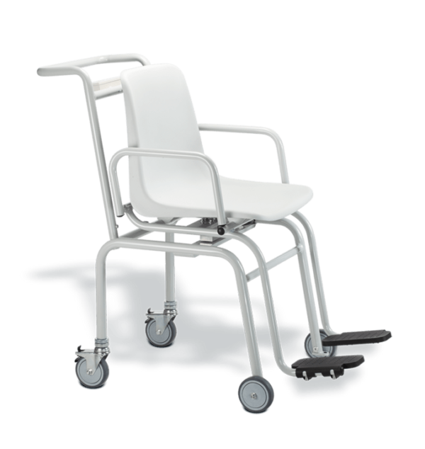 BASCULA DIGITAL SILLA CON RUEDAS PIERNERA DE PLASTICO 200kg Div 100g TARA AUTO-HOLD. SECA 952