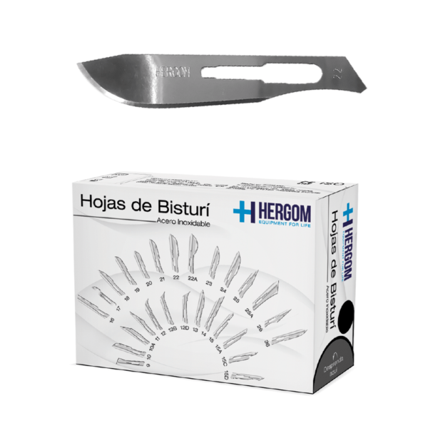 CAJA HOJA DE BISTURI ACERO INOXIDABLE #22 HB22