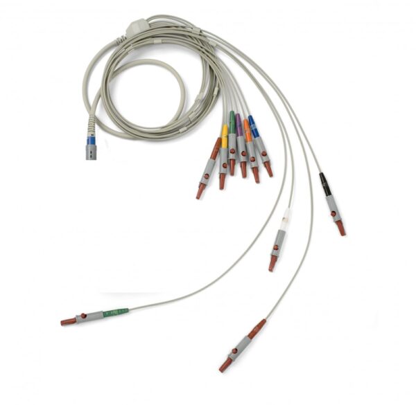 CABLE DE PACIENTE 10 PUNTAS TIPO BANANA PARA ECG EN REPOSO (SE-PRO-600) WARE-PC-AHA-BAN